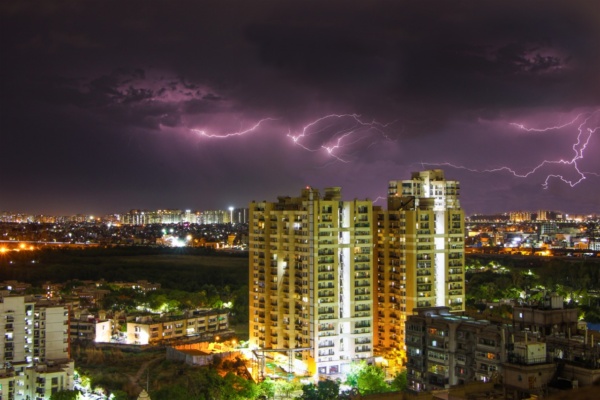 LIGHTNING OVER MY TOWN